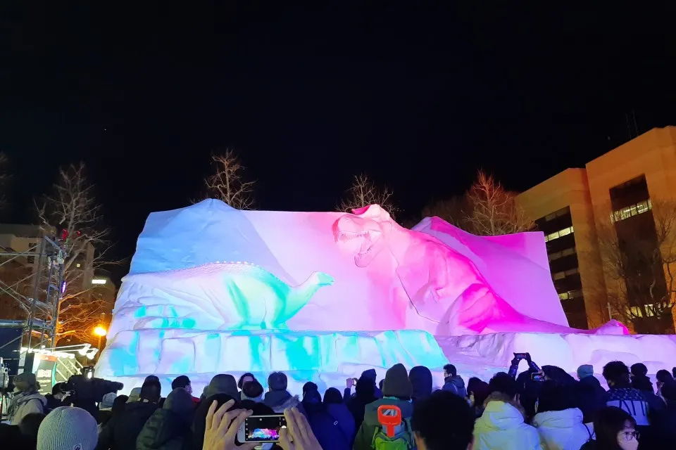 sapporo snow festival dinosaur